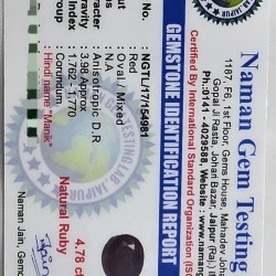 Premium Natural Ruby (Manik) Gemstone – Lab Certified Premium Natural Ruby (Manik) Gemstone – Lab Certified